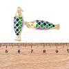 Brass Enamel Pendants KK-C143-44B-G01-3