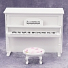 Wood Piano & Chair Miniature Ornaments PW-WG2A996-01-1