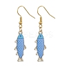 Light Gold Alloy Enamel Dangle Earrings EJEW-JE05607-03-1