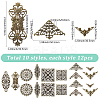 120Pcs 10 Styles Iron Connector Charms FIND-SC0017-12-2