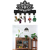 Wood & Iron Wall Mounted Hangers HJEW-WH0055-156-9