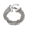 304 Stainless Steel Multi-strand Bracelets BJEW-C137-01P-2