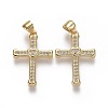 Brass Micro Pave Cubic Zirconia Pendants LS-ZIRC-F115-04G-1