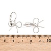 Bowknot Brass Leverback Earrings EJEW-A150-04A-P-5