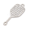Brass Micro Pave Clear Cubic Zirconia Connector Charms KK-P288-01P-2