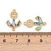 Natural Paua Shell Anchor Link Connector Charms KK-Z140-03G-3