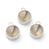Non-Tarnish 202 Stainless Steel Pendant Rhinestone Settings X-STAS-F266-21E-P-1