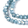 Ombre Effect Dyed Glass Beads Strands GLAA-T025-4mm-09G-3