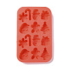 Christmas Theme Candy Cane/Snowman/Snowflake Cake Decoration Food Grade Silicone Molds LS-DIY-E067-05-1