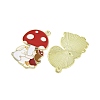 Golden Plated Alloy Enamel Pendants ENAM-Z017-09G-03-2