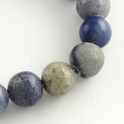 Round Dyed & Heated Natural Blue Aventurine Beads Strands LS-G-R254-10mm-1