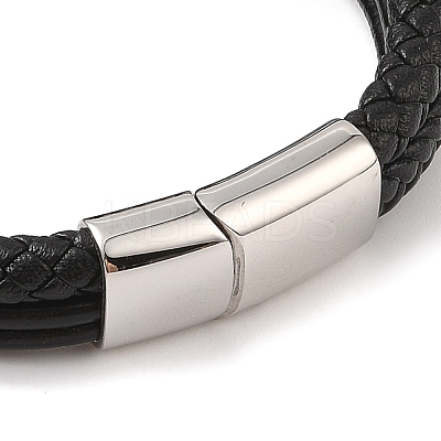 Braided Microfiber Leather Multi-strand Bracelets BJEW-B096-07D-1