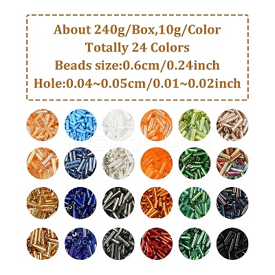 DIY Glass Bugle Beads Bracelets Jewelry Making Kits DIY-YW0010-65-1