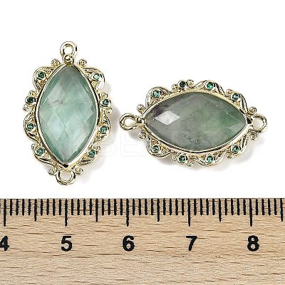 Natural Green Fluorite Faceted Horse Eye Links G-B126-02G-10-1