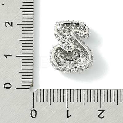 Rack Plating Brass Clear Cubic Zirconia Pendants KK-S378-01P-Z-1