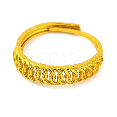 Brass Curb Chain Adjustable Rings for Women RJEW-G318-02A-G-1