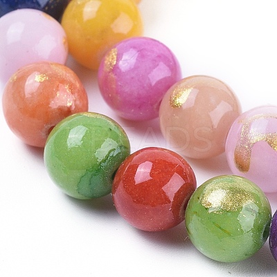 Natural Mashan Jade Beads Strands G-F670-A16-6mm-1
