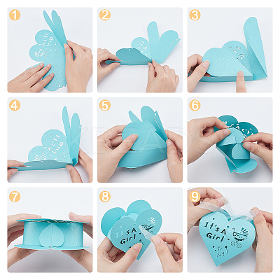 30Pcs 5 Colors Paper Candy Boxes CON-PH0002-32-1
