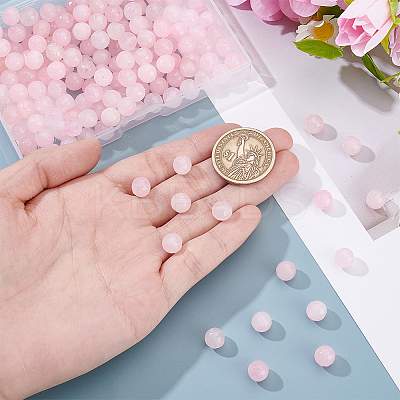 180Pcs Dyed Natural White Jade Round Beads Strands G-NB0002-87-1
