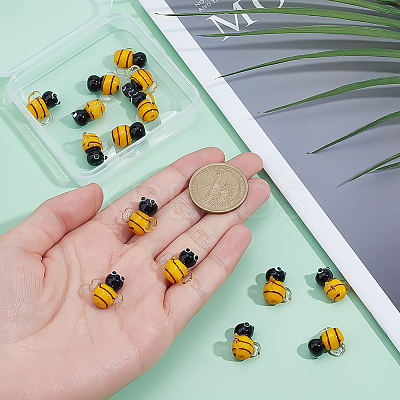 15Pcs Handmade Lampwork Beads LAMP-ME0001-02-1