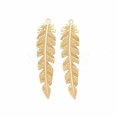 Rack Plating 304 Stainless Steel Filigree Pendants STAS-T057-36G-1