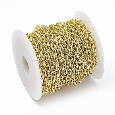 Handmade Brass Textured Cable Chains CHC-F015-23G-1
