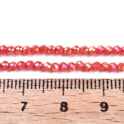 Transparent Electroplate Glass Beads Strands EGLA-H107-01A-B04-1