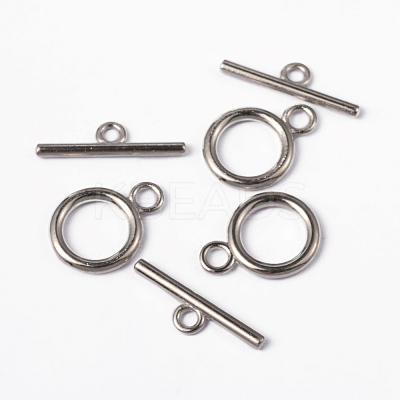 Alloy Toggle Clasps TIBE-E001-P-FF-1