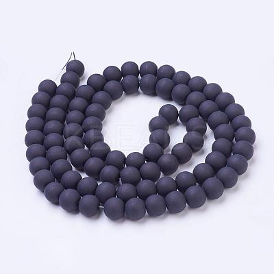 Baking Paint Transparent Glass Bead Strands GLAA-S031-10mm-38-1