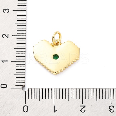 Brass Micro Pave Cubic Zirconia Pendants KK-D325-61G-01-1