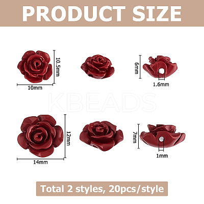 80Pcs 2 Styles Carved Cinnabar Beads CARL-HS0001-01-1
