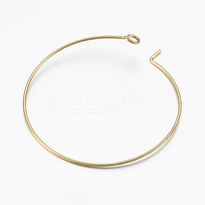 Brass Hoop Earring Findings KK-K225-37-C-1