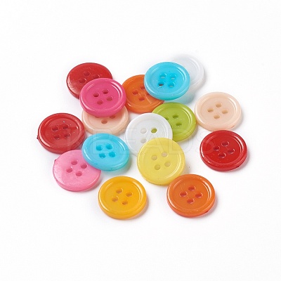 Acrylic Sewing Buttons X-BUTT-E076-E-M-1