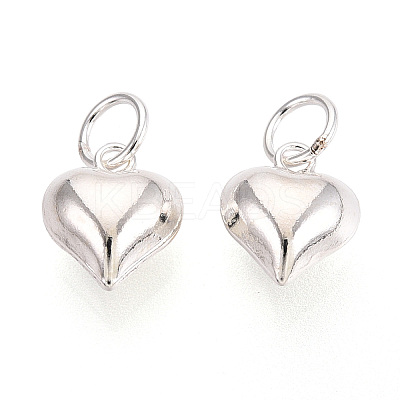 925 Sterling Silver Heart Charms STER-T008-32S-03-1