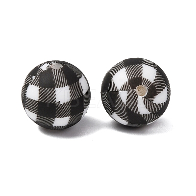 Food Grade Eco-Friendly Printed Silicone Beads SIL-A013-01A-18-1