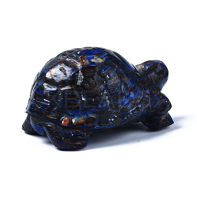 Tortoise Assembled Natural Bronzite & Synthetic Imperial Jasper Model Ornament G-N330-39A-03-1