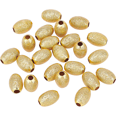 24Pcs Eco-Friendly Brass Textured Beads KK-BC0007-87-RS-1