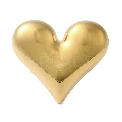 Ion Plating(IP) 304 Stainless Steel Heart Open Cuff Rings for Women RJEW-Z053-06G-1