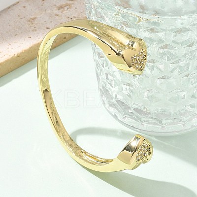 Brass Micro Pave Clear Cubic Zirconia Bracelets BJEW-M053-03G-1