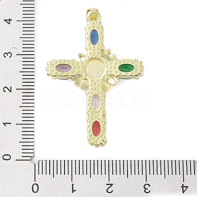 Golden Brass with Glass Pendants KK-A209-16G-1