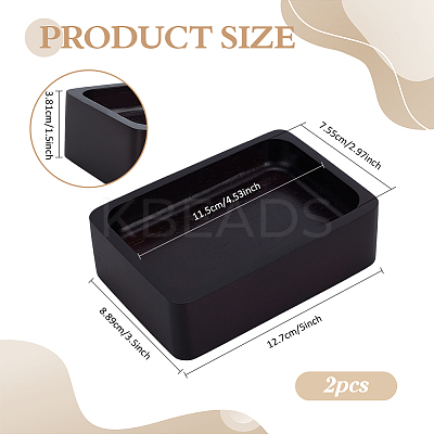 Rubber Wood Timber Ring Displays Tray AJEW-WH0596-039B-1