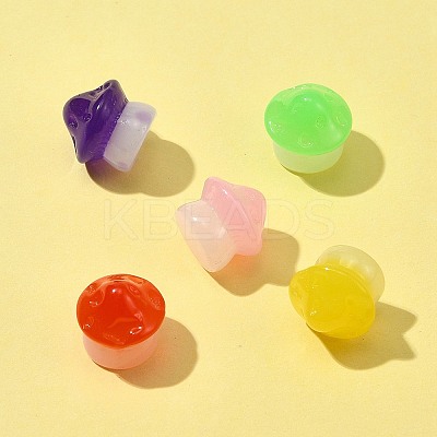 10Pcs Luminous Resin Mushroom Ornament RESI-FS0001-60C-1