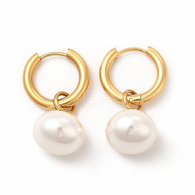 Ion Plating(IP) 304 Stainless Steel Hoop Earring EJEW-C017-05G-1