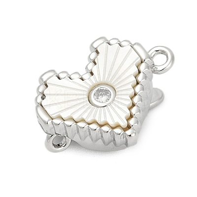 Brass Micro Pave Cubic Zirconia Box Clasps KK-P291-46P-1