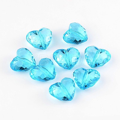 Transparent Acrylic Beads X-PL318Y-9-1