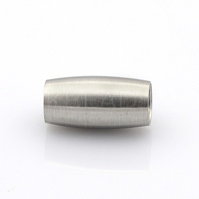 Tarnish Resistant 304 Stainless Steel Matte Surface Magnetic Clasps with Glue-in Ends STAS-O042-B-23-1