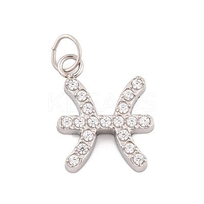 316 Stainless Steel Micro Pave Cubic Zirconia Pendants STAS-K284-01H-P-1
