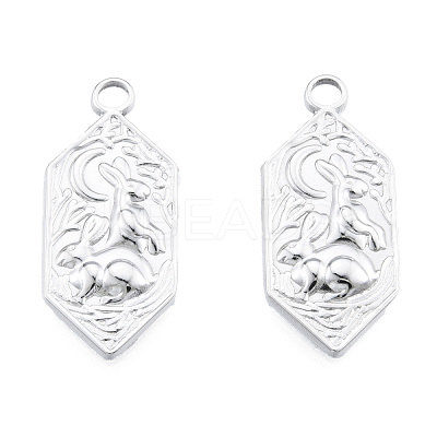 Non-Tarnish 201 Stainless Steel Pendants STAS-N098-254P-1