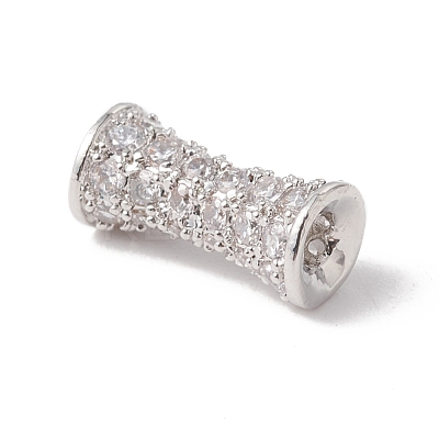 Eco-Friendly Rack Plating Brass Micro Pave Cubic Zirconia Beads KK-F835-26A-P-1