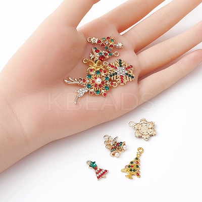 10Pcs 10 Style Rack Plating Alloy Pendants FIND-YW0003-85-1